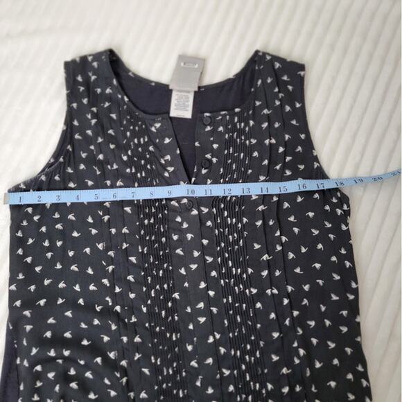Dolan Left Coast Collection Black Sleeveless Pleated Blouse Size Sm Lightweight - Picture 7 of 8